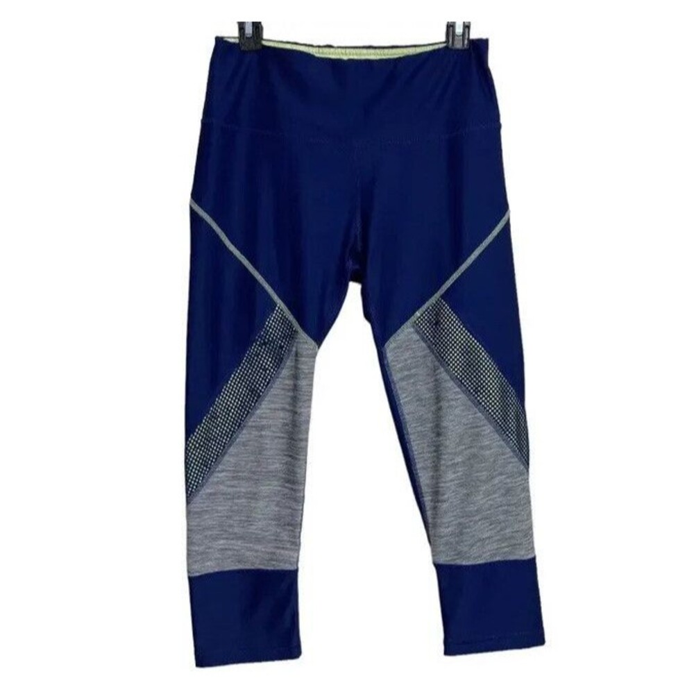 RBX Live Life Active Leggings Womens Size Medium Blue Gray Cropped Mid-Rise